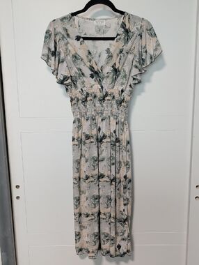 Tansy Floral Smocked Waist Midi Dress